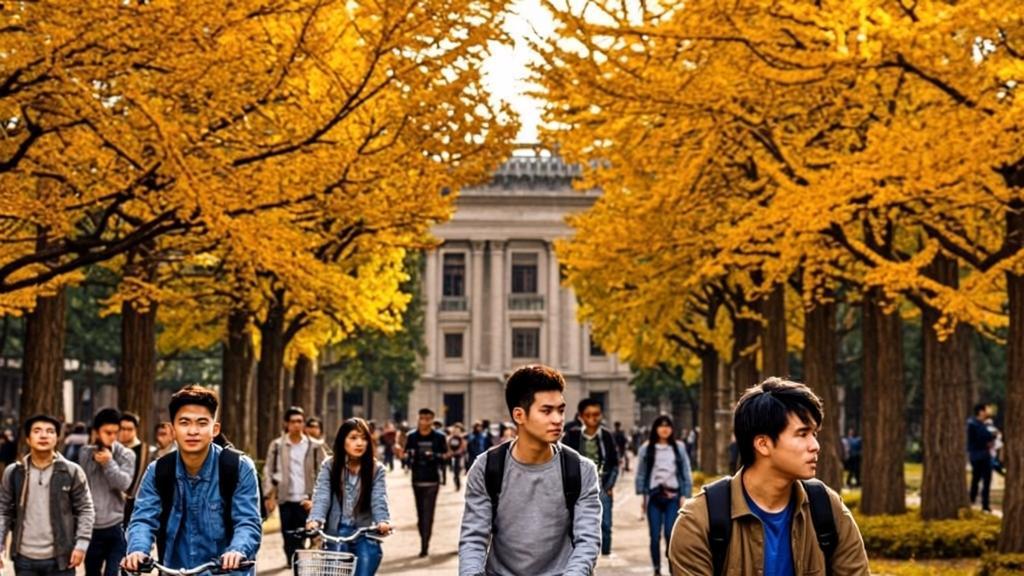 North Building and Ginkgo in Gulou campus of Nanjing University