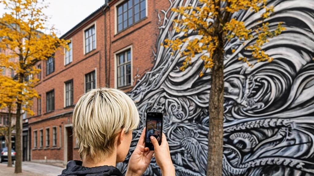 the contemporary ink graffiti wall in the Chinese art travel route
