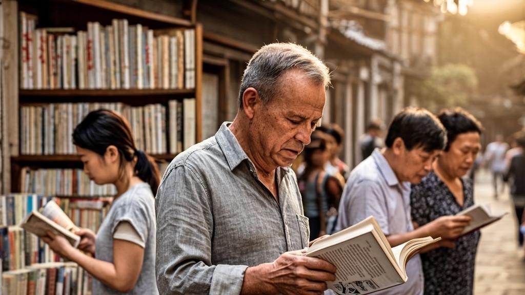 Beijing old book stand of Chinese Literature