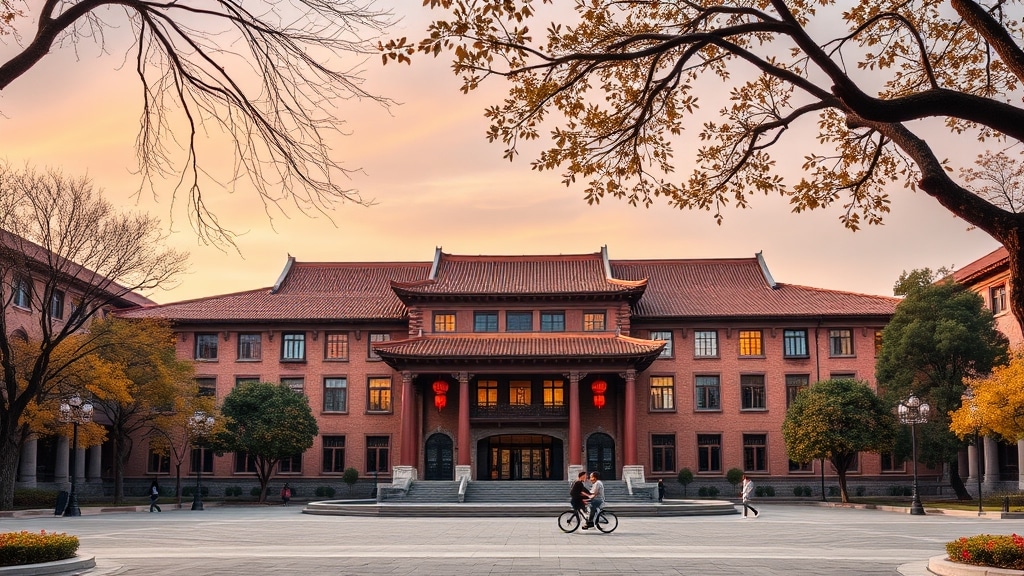 Anhui University main campus gate in Hefei, China